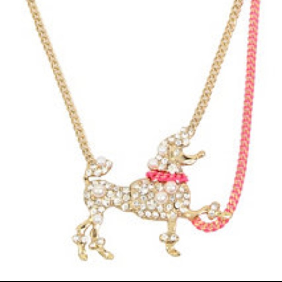 betsey johnson poodle necklace